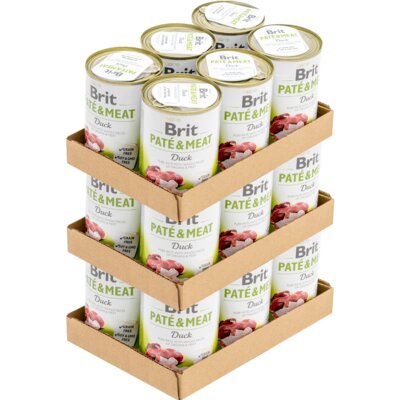 Karma dla psa BRIT Paté & Meat Kaczka 18 x 400 g