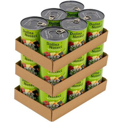 Karma dla psa DOLINA NOTECI Superfood z jeleniem i kaczką 18 x 800 g