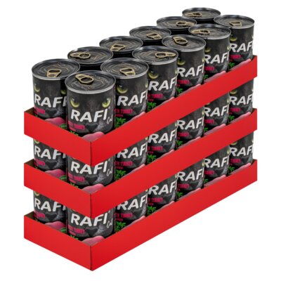 Karma dla kota RAFI z indykiem 36 x 400 g