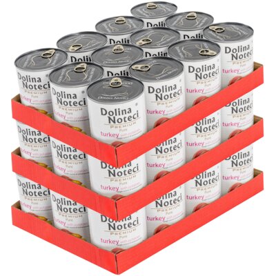 Karma dla psa DOLINA NOTECI Premium Pure bogata w indyka z ziemniakami 36 x 800 g