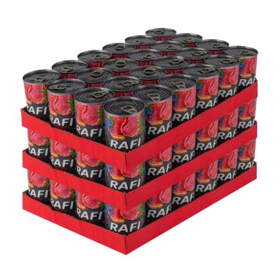 Karma dla psa RAFI z wołowiną, borówką i żurawiną 72 x 400 g