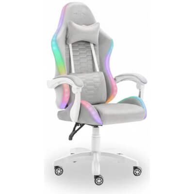 Fotel HELL'S CHAIR HC-1000 LED RGB Kids Szary