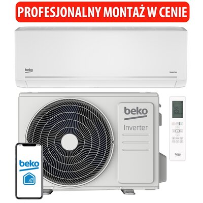 Klimatyzator Split, Pompa ciepła powietrze - powietrze BEKO BEEPGH 095/BEEPGH 096 2.6 kW z usługą montażu