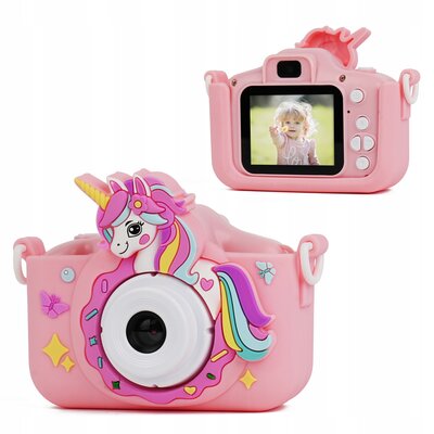 Aparat dla dzieci XREC X2 Różowy Jednorożec