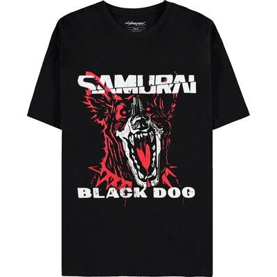 Koszulka DIFUZED Cyberpunk 2077 - Black Dog Samurai Album Art T-shirt (rozmiar L)