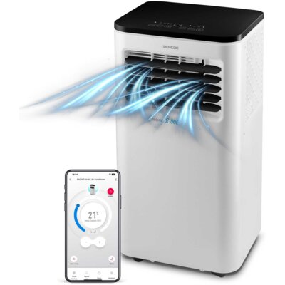 Klimatyzator SENCOR SAC MT8048C Sterowanie smartfonem Timer Tryb Nocny Wentylacja Wi-Fi