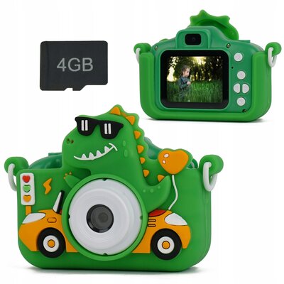 Aparat dla dzieci XREC X2 Zielony Dinozaur + karta 4GB