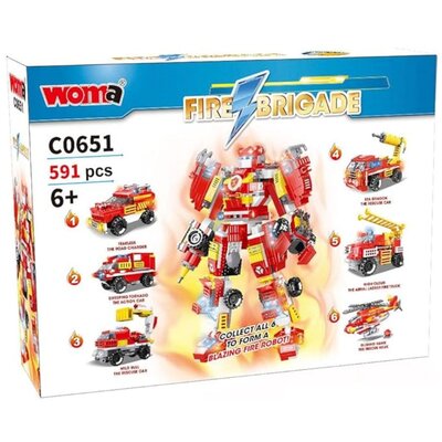 Klocki plastikowe WOMA Robot straży pożarnej C0651A-DS