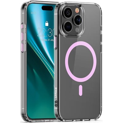 Etui ETTERI Color Mag do Apple iPhone 15 Pro Przezroczysto-różowy