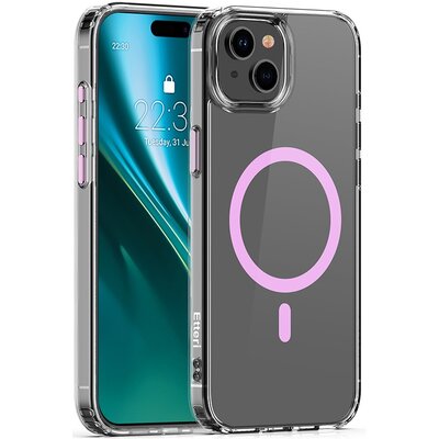 Etui ETTERI Color Mag do Apple iPhone 15 Przezroczysto-różowy
