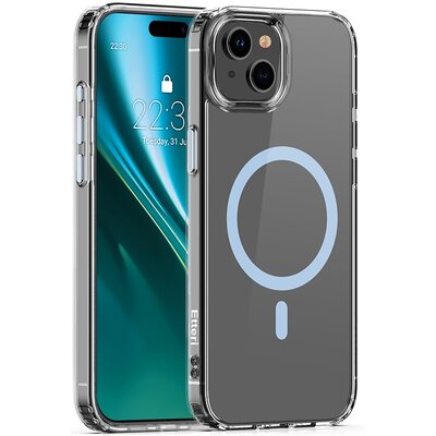 Etui ETTERI Color Mag do Apple iPhone 14 Przezroczysto-niebieski