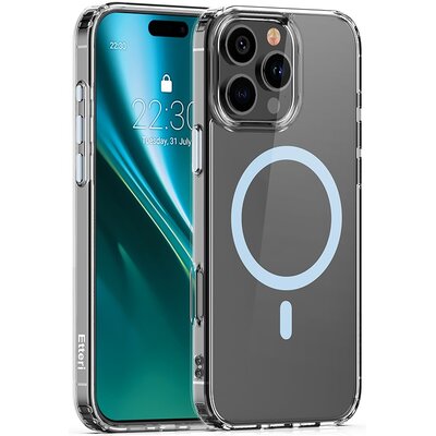 Etui ETTERI Color Mag do Apple iPhone 16 Pro Max Przezroczysto-niebieski