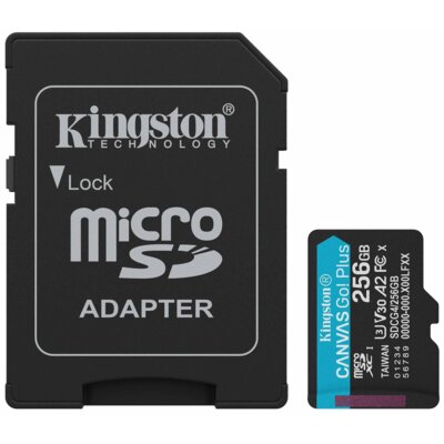 Karta pamięci KINGSTON Canvas Go! Plus microSDXC 256GB + Adapter