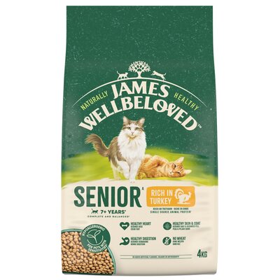 Karma dla kota JAMES WELLBELOVED Senior Monobiałkowa z indykiem 4 kg