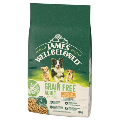 Karma dla psa JAMES WELLBELOVED Bezzbożowa monobiałkowa Indyk 10 kg