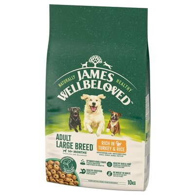 Karma dla psa JAMES WELLBELOVED Adult Monobiałkowa Duże rasy Indyk 10 kg