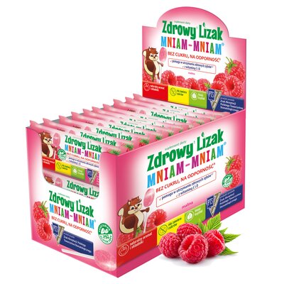 Lizak MNIAM-MNIAM Na odporność Malinowy (40 szt.)