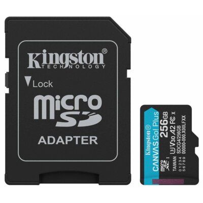 Karta pamięci KINGSTON Canvas Go! Plus microSDXC 256GB + Adapter