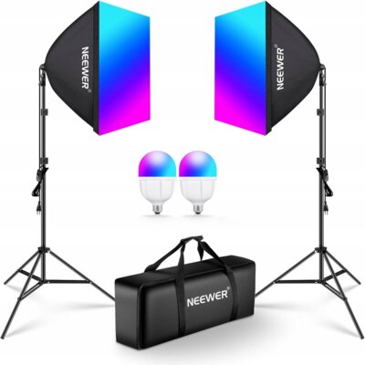 Zestaw dwóch lampa NEEWER NK800 + żarówki