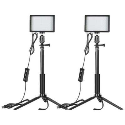 Zestaw dwie lampy LED NEEWER ZC-10S + filtry + statywy