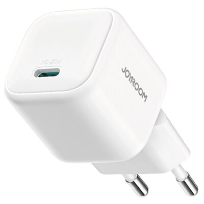 Ładowarka sieciowa JOYROOM JR-TCG08 GaN Mini 20W Biała ładowarka do telefonu USB-C