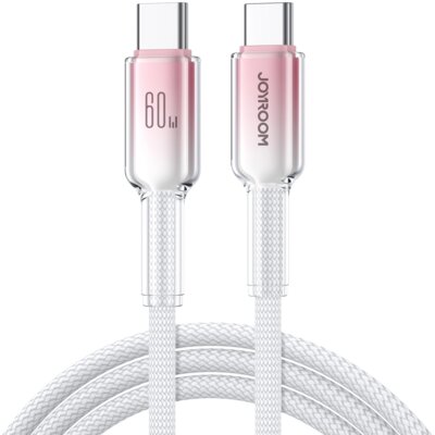 Kabel JOYROOM S-A42 Crystal-Clear Series USB-C - USB-C 60W 1.2m Biały