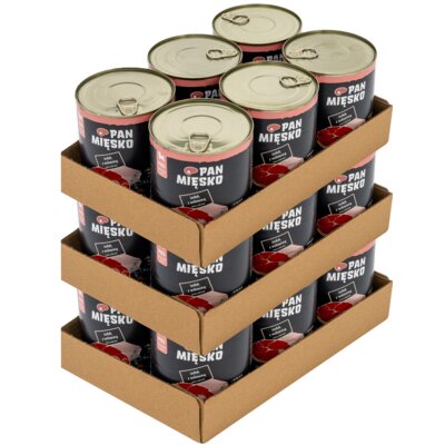 Karma dla psa PAN MIĘSKO Indyk z wołowiną 18 x 800 g