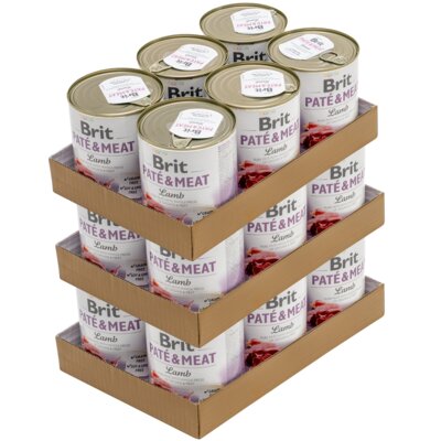 Karma dla psa BRIT Pate & Meat Jagnięcina 18 x 800 g