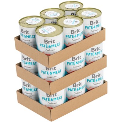 Karma dla psa BRIT Pate & Meat Łosoś 18 x 800 g