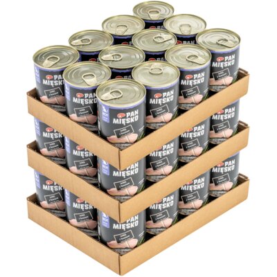 Karma dla kota PAN MIĘSKO Indyk z łososiem 36 x 400 g