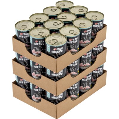 Karma dla kota PAN MIĘSKO Kurczak z dorszem 36 x 400 g