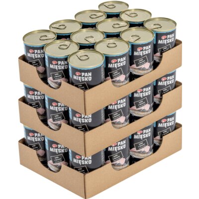 Karma dla psa PAN MIĘSKO Indyk z dorszem 36 x 400 g