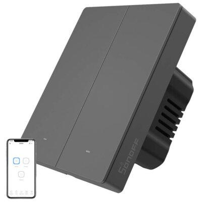 Inteligentny włącznik światła SONOFF M5-2C-80 Grafitowy