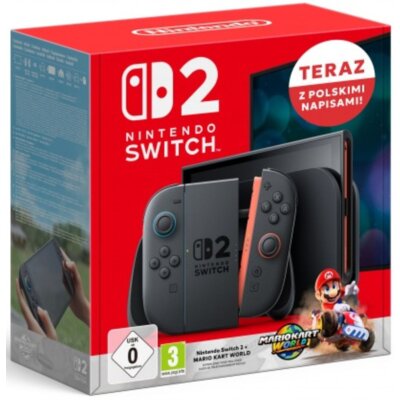 Konsola NINTENDO Switch 2 Czarny + Mario Kart World Gra NINTENDO SWITCH 2