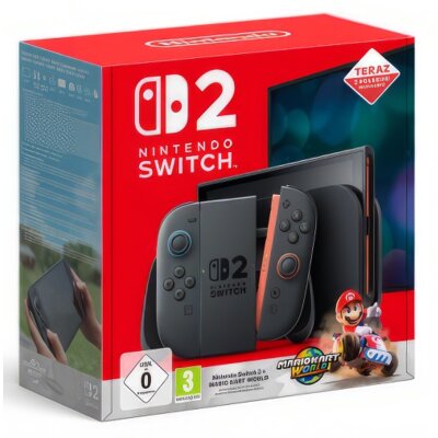 Konsola NINTENDO Switch 2 Czarny + Mario Kart World Gra NINTENDO SWITCH 2