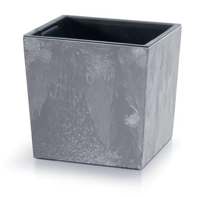 Doniczka PROSPERPLAST Urbi Square Low Beton Effect DURS240LE-425U (24 x 24 x 23.5 cm) 7.5L Jasnoszary