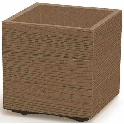 Doniczka PROSPERPLAST Madera Square Eco Wood DMA300W (28,8 x 29 x 28,8 cm) 13,1L Brązowy