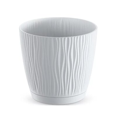 Doniczka PROSPERPLAST Sandy P DSY190P-S449 0.6L Biały