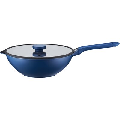 Patelnia wok AMBITION Qualum Ceramic Cobalt 30 cm