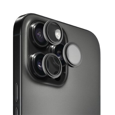 Szkło hartowane na obiektyw HAMMER GLASS Lens Protector do Apple iPhone 16 Pro/16 Pro Max Czarny