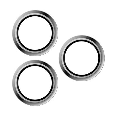 Szkło hartowane na obiektyw HAMMER GLASS Lens Protector do Apple iPhone 16 Pro/16 Pro Max Srebrny