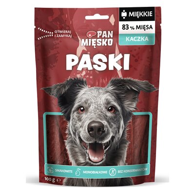 Przysmak dla psa PAN MIĘSKO Paski Kaczka 100 g