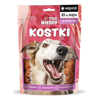 Przysmak dla psa PAN MIĘSKO Kostki Jagnięcina 100 g