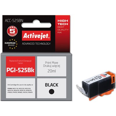 Obraz przedstawiający Tusz ACTIVEJET do Canon PGI-525PGBK Czarny 20 ml ACC-525BN