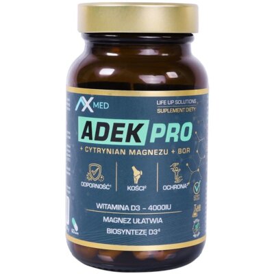 Kompleks witamin i minerałów AX MED Adek Pro (60 kapsułek)