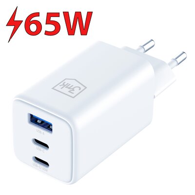 Ładowarka sieciowa 3MK Hyper GaN Charger 65W Biały