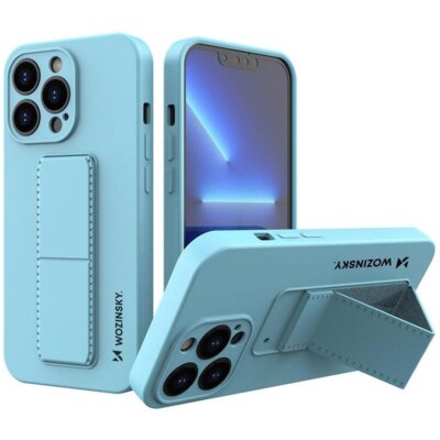 Etui WOZINSKY Kickstand Case do Apple iPhone 13 Pro Max Jasnoniebieski
