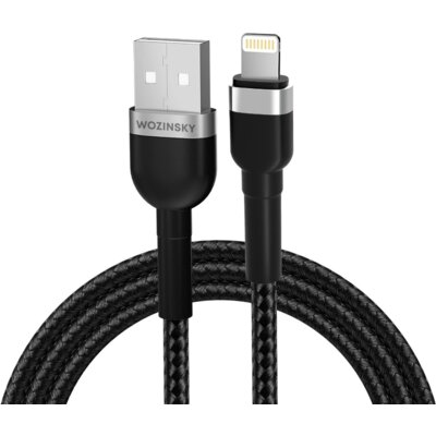 Kabel USB-A - Lightning WOZINSKY WNBAL2 2m Czarny
