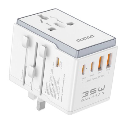 Adapter podróżny DUDAO A35Pro Biały (Globalny)