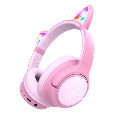 Słuchawki nauszne POWERLOCUS Bobo Cat Ears Różowy